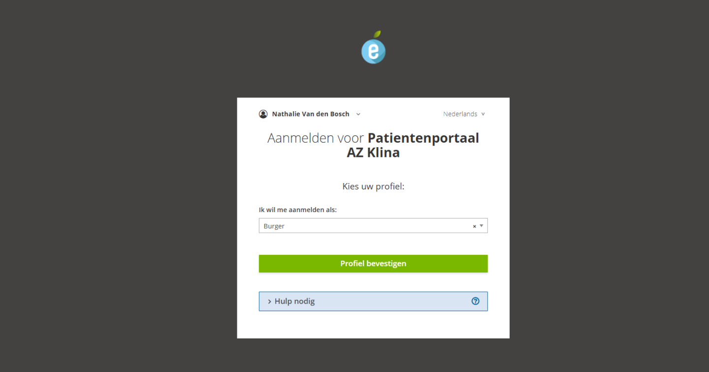 Patiëntenportaal inloggen profiel